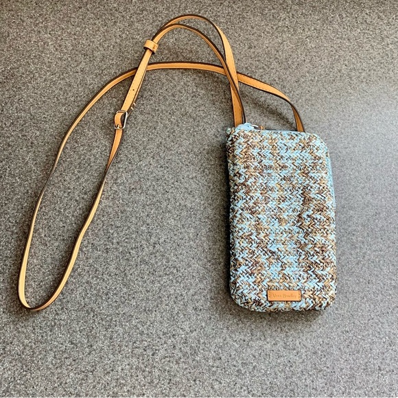 Vera Bradley Handbags - Vera Bradley Straw Cell Phone Cross Body NWOT